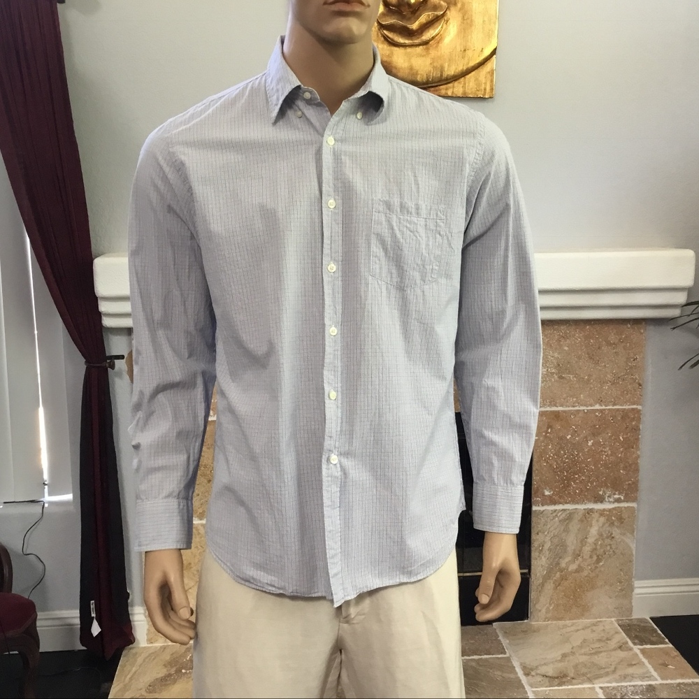 COPY - J CREW MENS LONG SLEEVE DRESS SHIRT SZ LARGE
